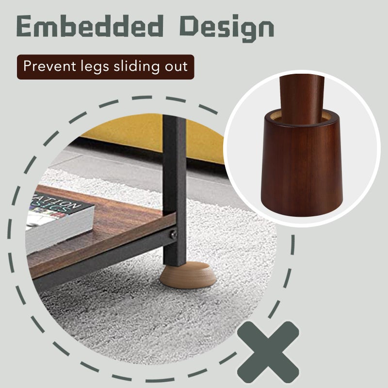KOIKEY Furniture Raisers Bed Risers - 4 Inch Wooden Circle Heavy Duty Furniture Height Extenders Lifts for Sofa Couch Desk Chair Table Base Raising Space, Convenient Store and Cleaning, Pack of 4 - Image 3